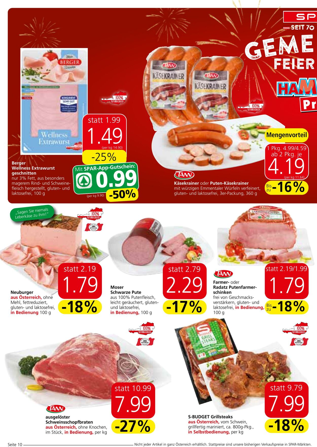 Prospekt Spar 11.07.2024 - 24.07.2024