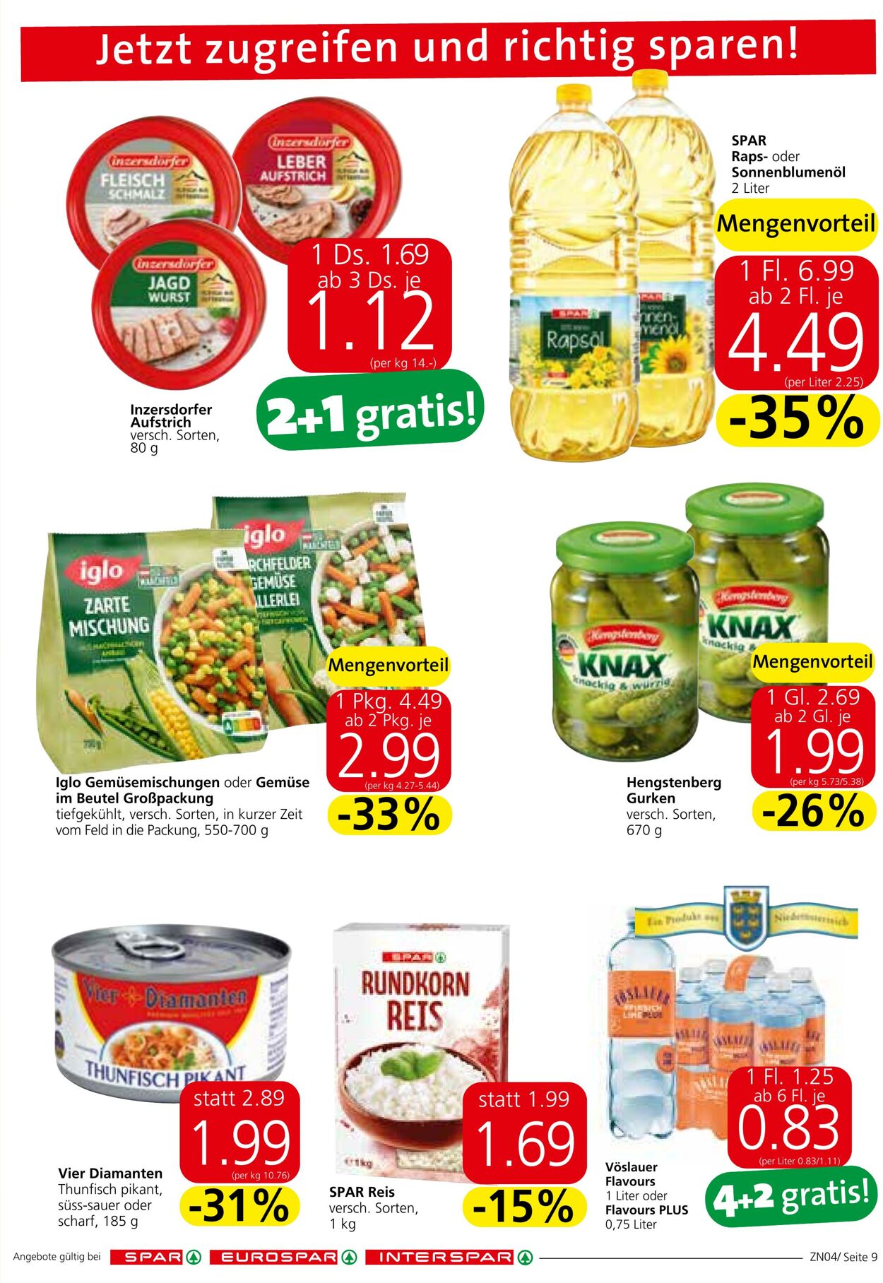 Prospekt Spar 31.08.2023 - 13.09.2023