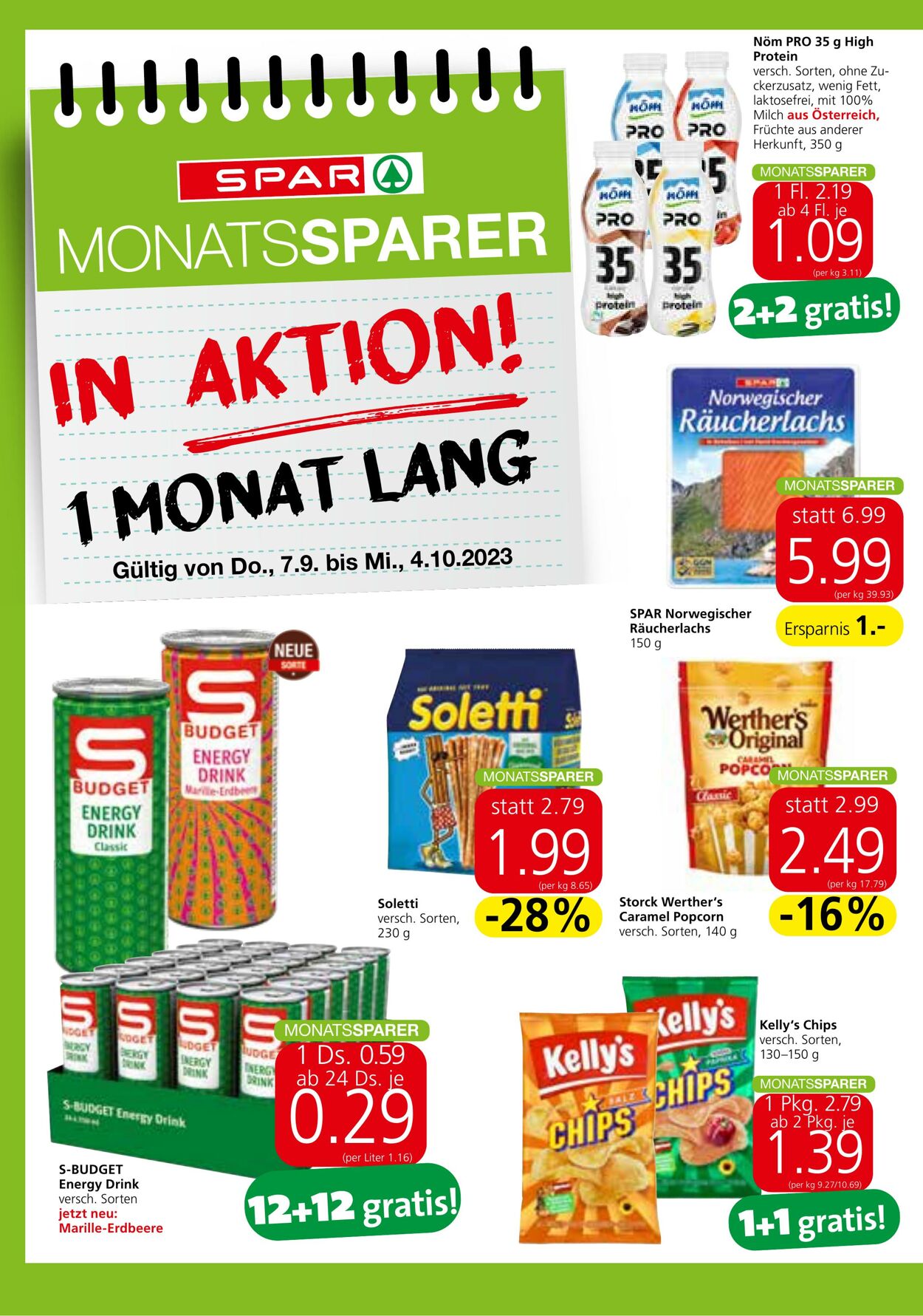 Prospekt Spar 07.09.2023 - 04.10.2023