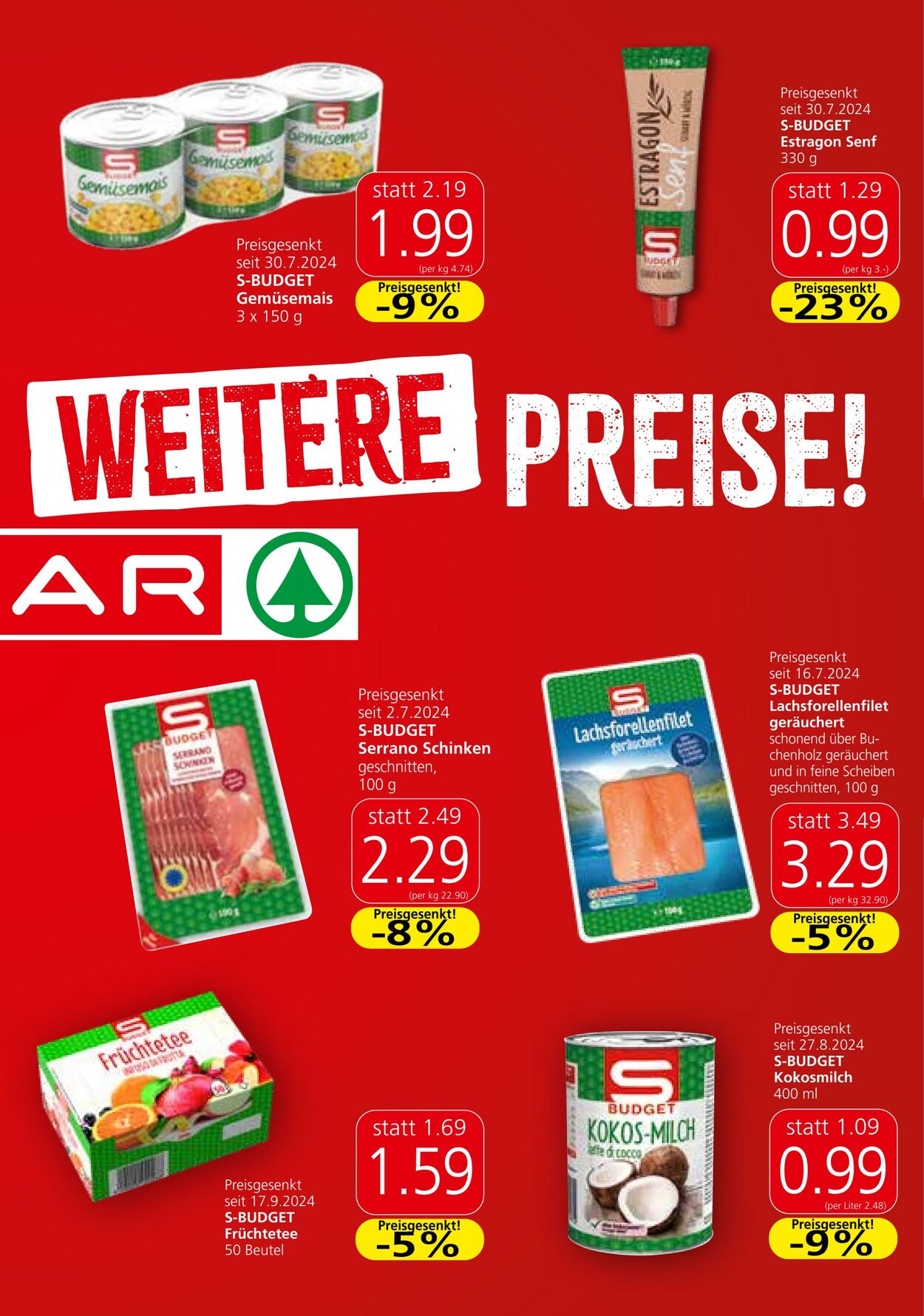 Prospekt Spar 24.10.2024 - 30.10.2024