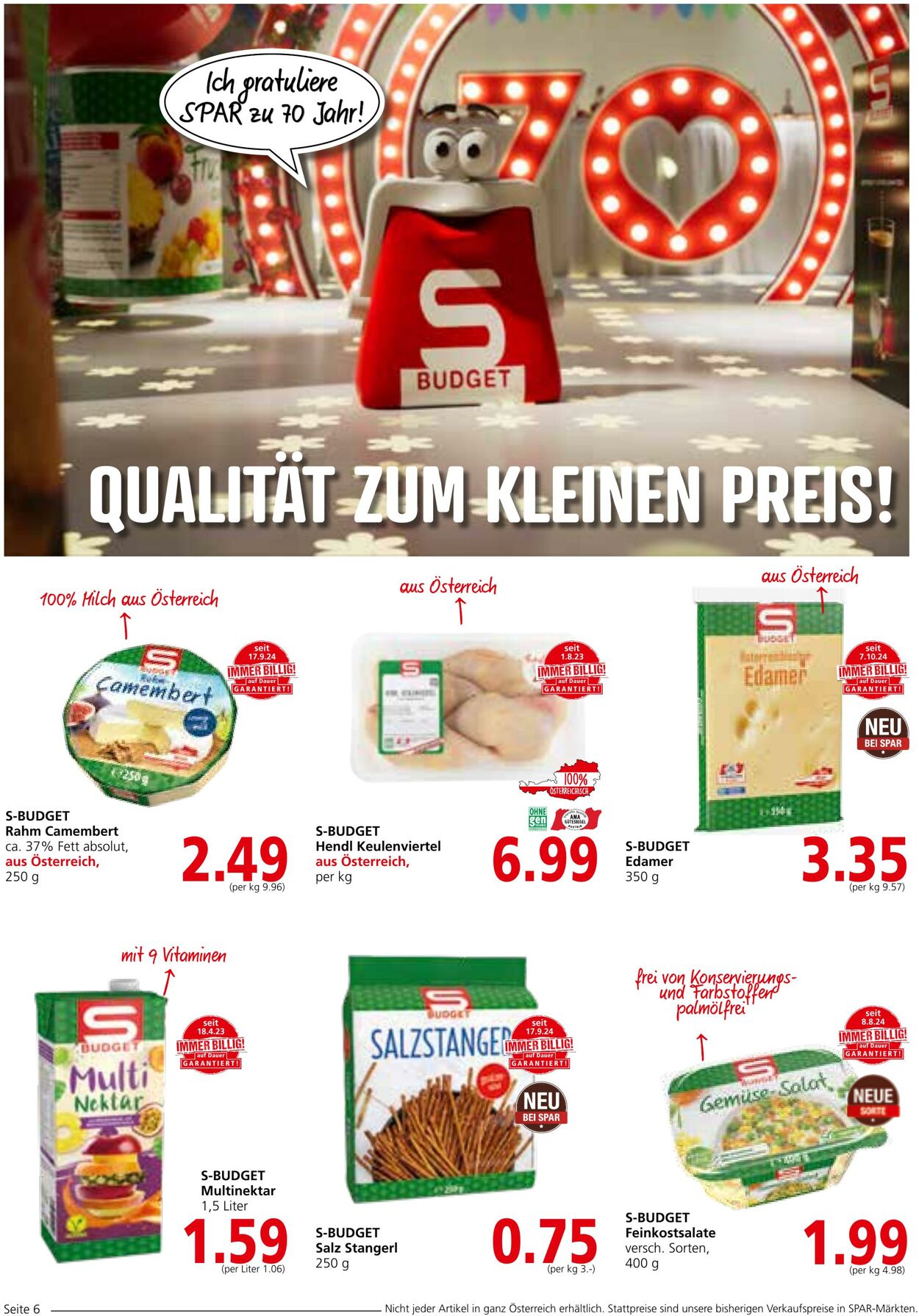 Prospekt Spar 24.10.2024 - 30.10.2024