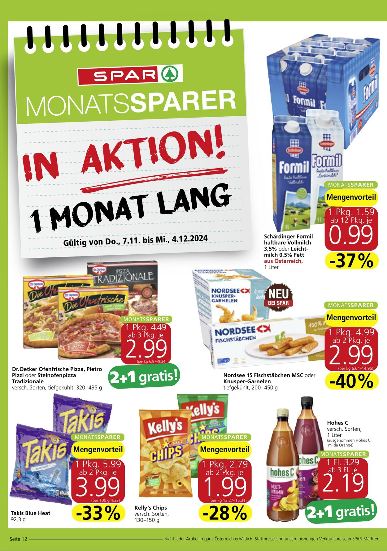 Prospekt Spar 07.11.2024 - 04.12.2024