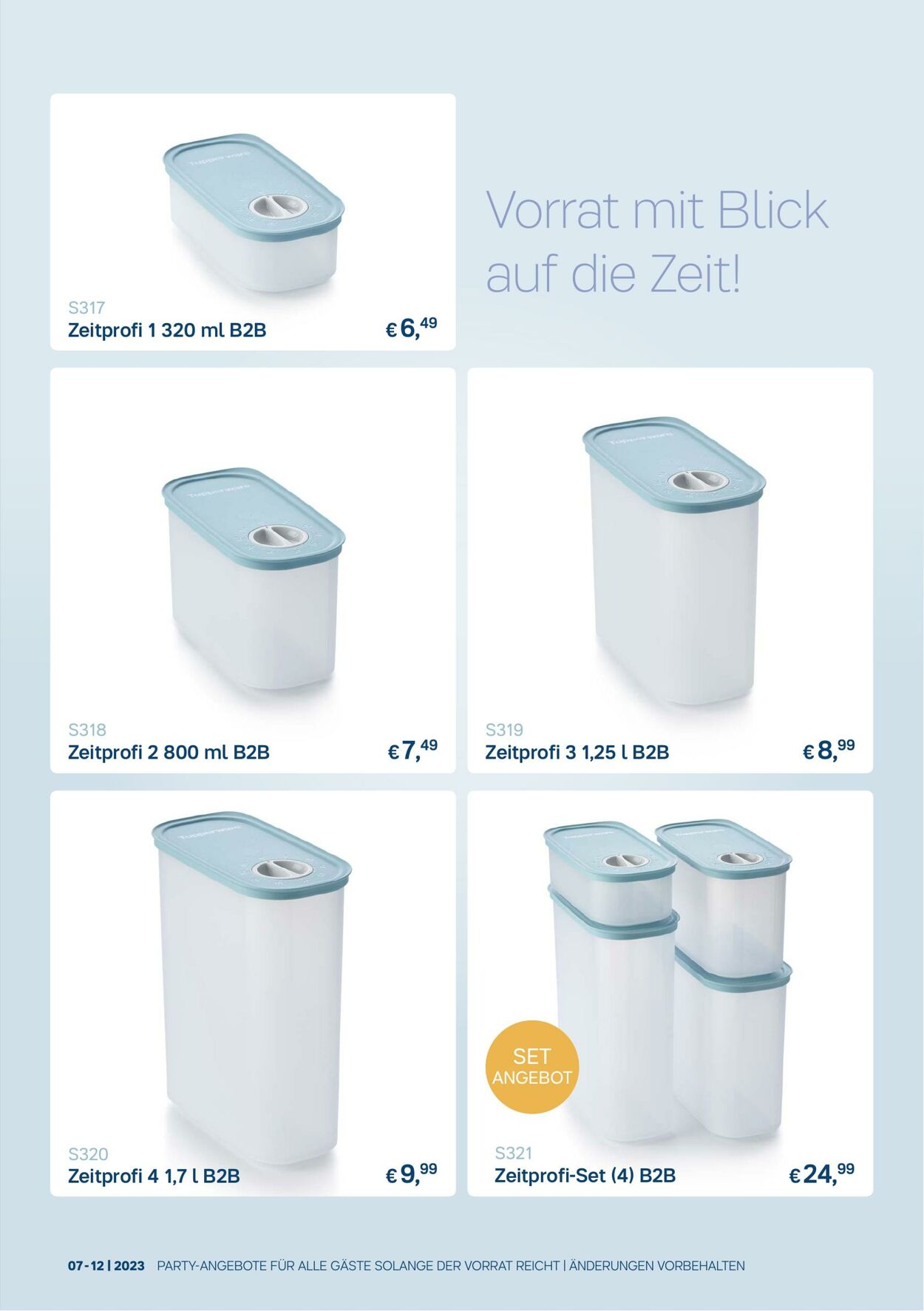 Prospekt Tupperware 03.07.2023 - 31.12.2023