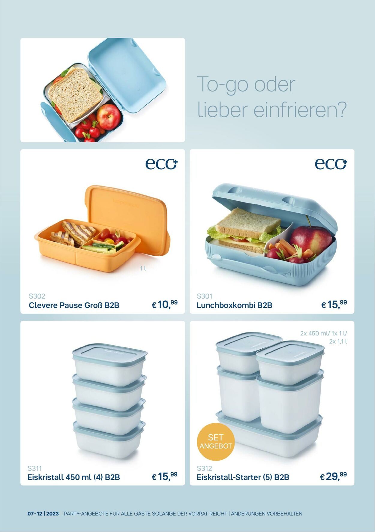 Prospekt Tupperware 03.07.2023 - 31.12.2023