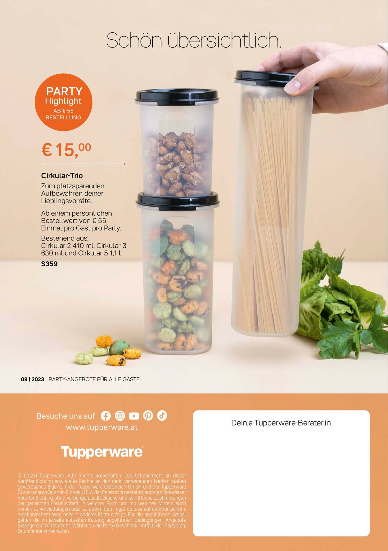 Prospekt Tupperware 04.09.2023 - 01.10.2023
