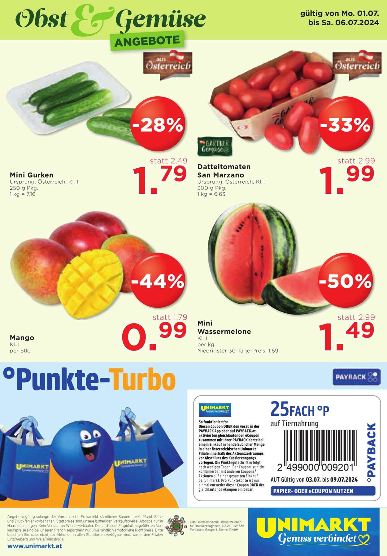 Prospekt Unimarkt 03.07.2024 - 09.07.2024