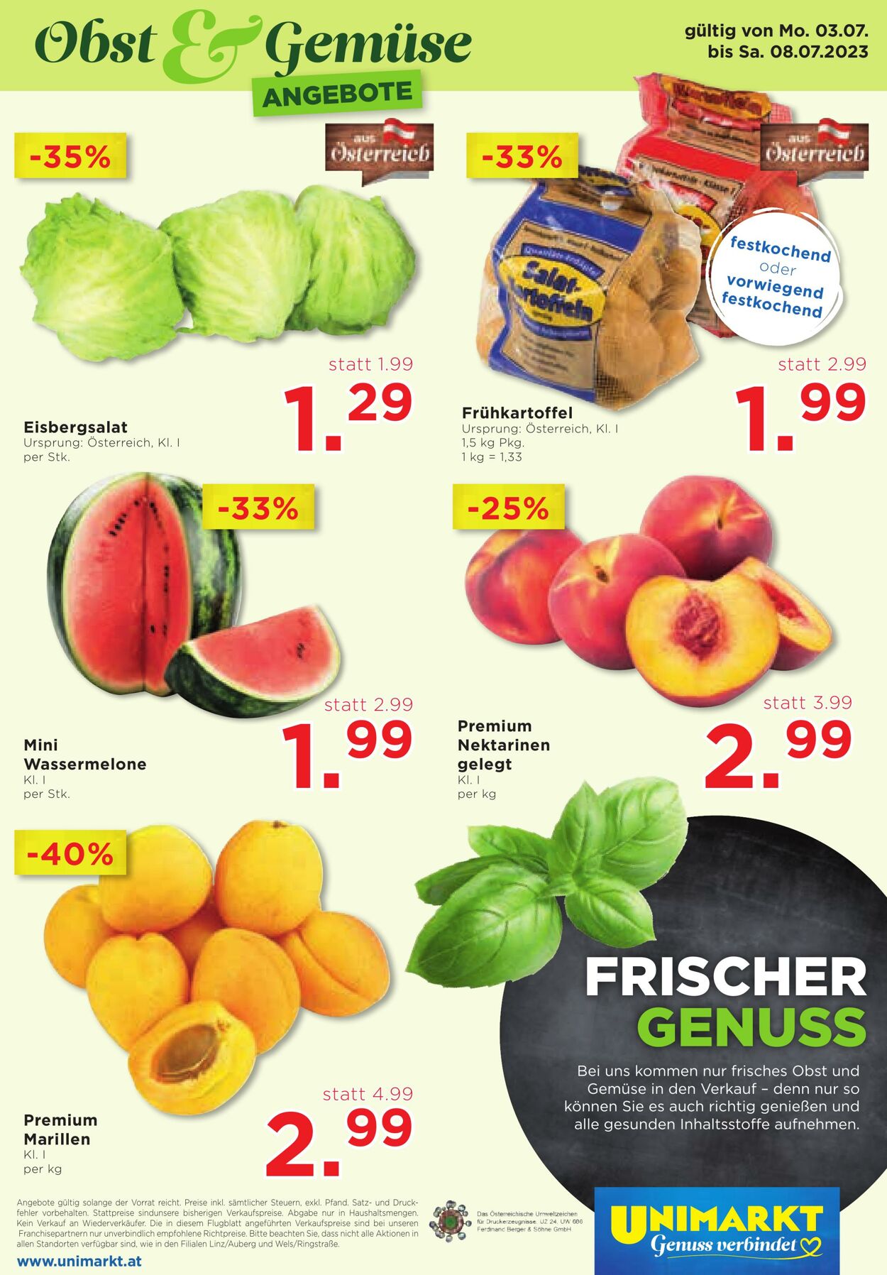 Prospekt Unimarkt 05.07.2023 - 11.07.2023