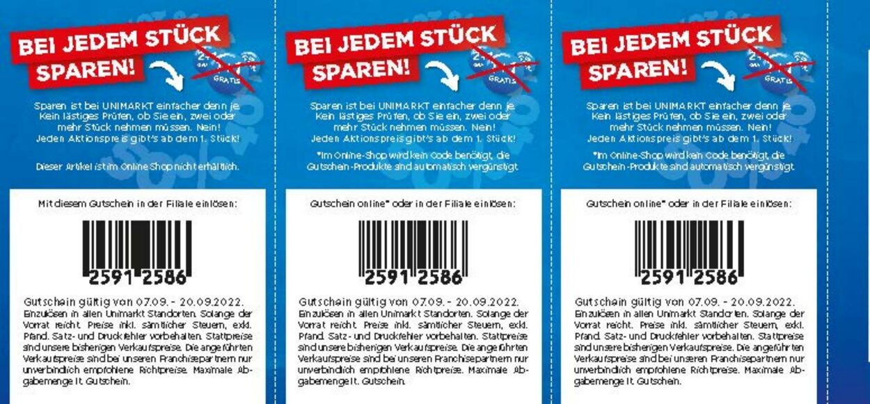 Prospekt Unimarkt 07.09.2022 - 20.09.2022