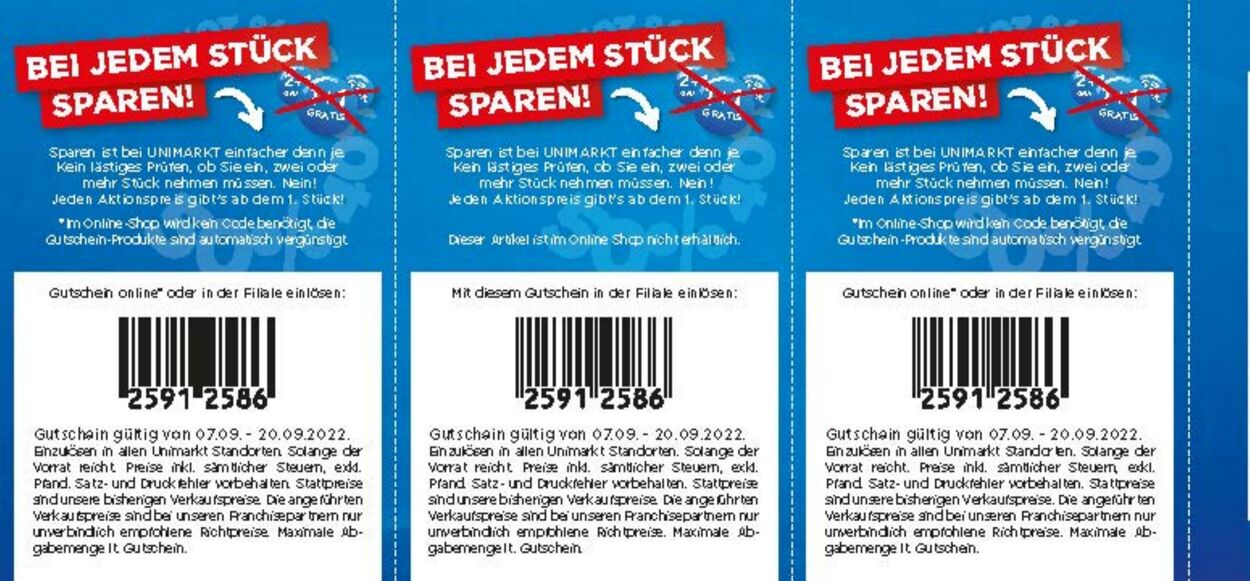 Prospekt Unimarkt 07.09.2022 - 20.09.2022