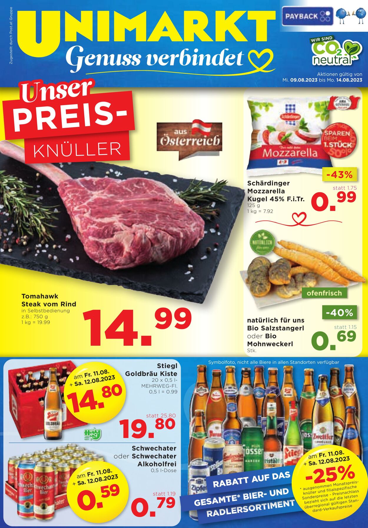 Prospekt Unimarkt 09.08.2023 - 14.08.2023