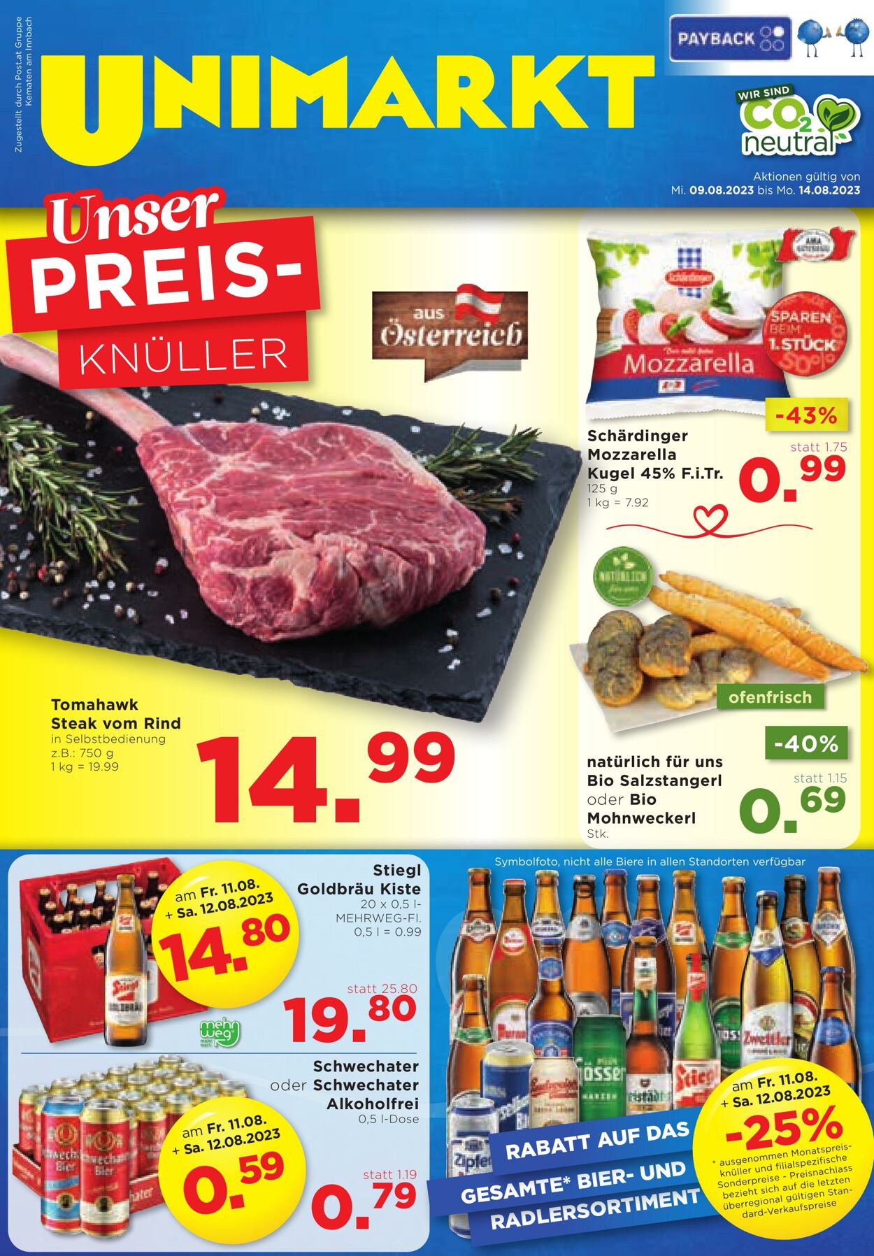 Prospekt Unimarkt 09.08.2023 - 14.08.2023