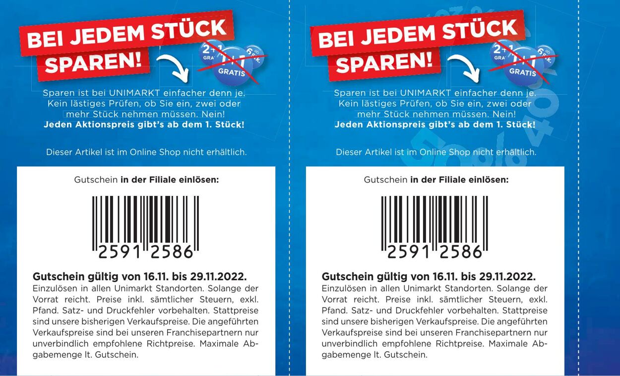 Prospekt Unimarkt 16.11.2022 - 29.11.2022