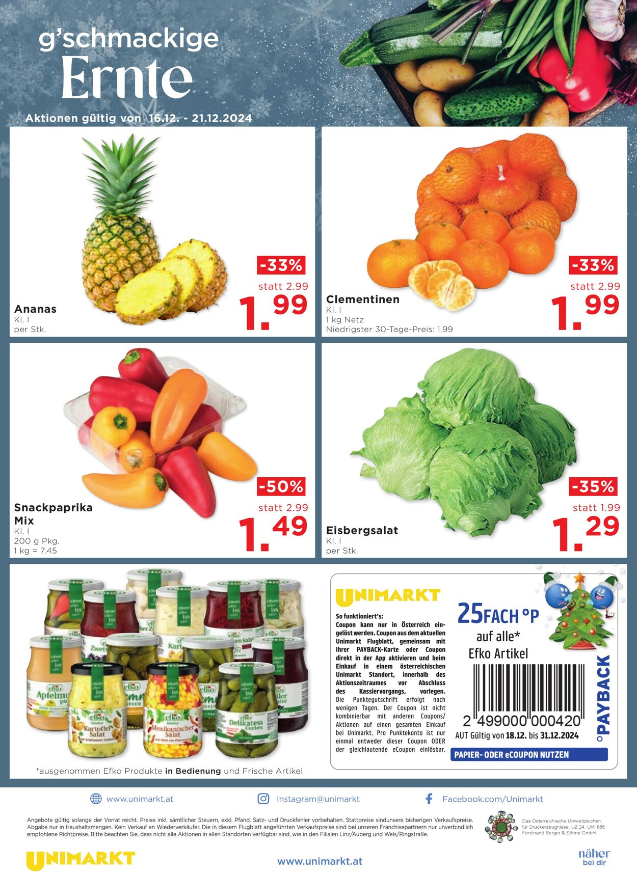 Prospekt Unimarkt 18.12.2024 - 31.12.2024