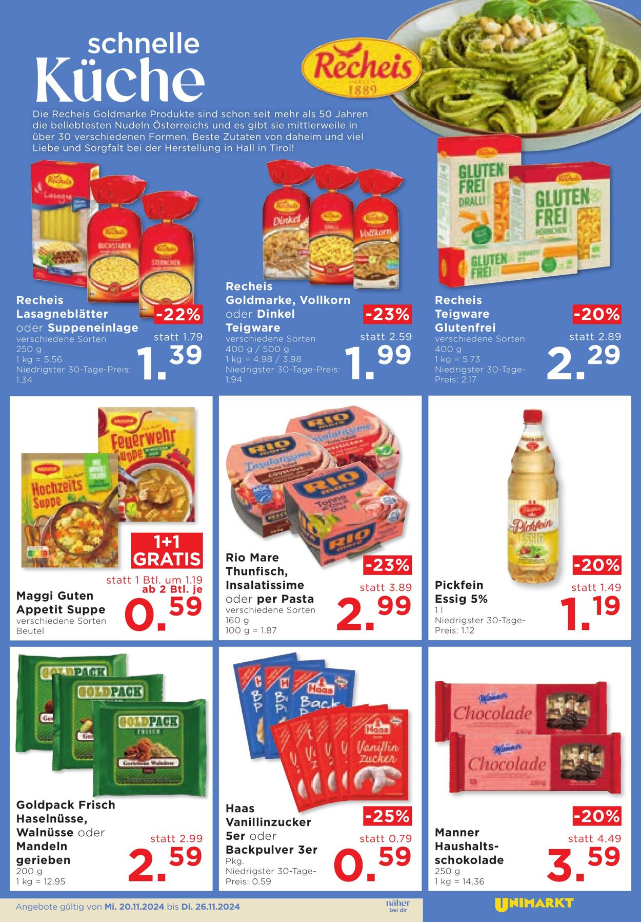 Prospekt Unimarkt 20.11.2024 - 26.11.2024