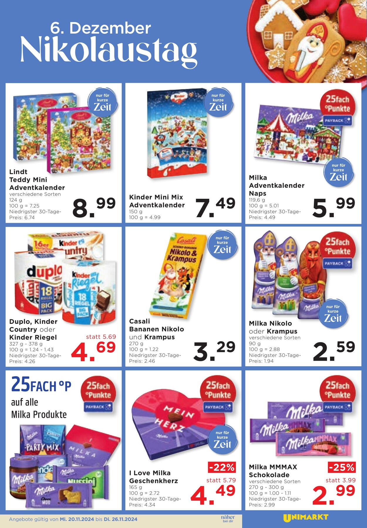 Prospekt Unimarkt 20.11.2024 - 26.11.2024