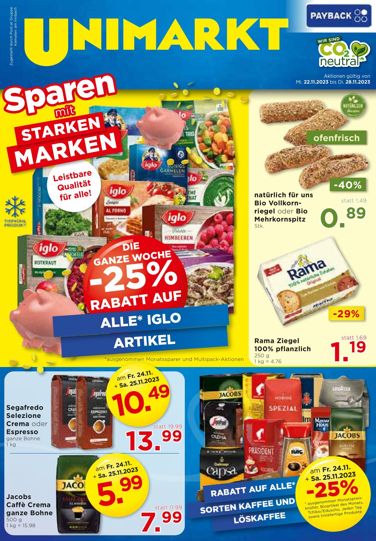 Prospekt Unimarkt 22.11.2023 - 28.11.2023