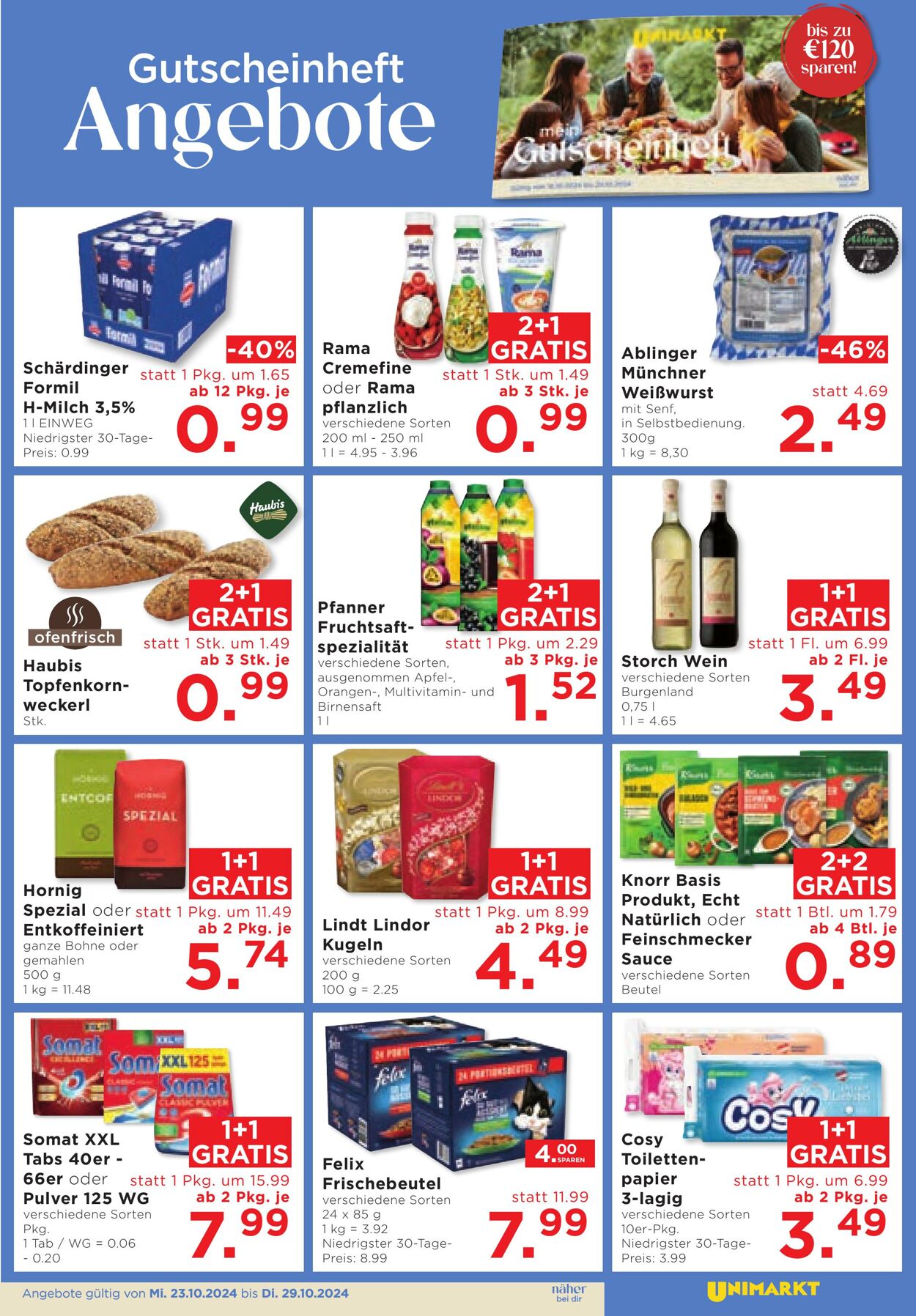 Prospekt Unimarkt 23.10.2024 - 29.10.2024