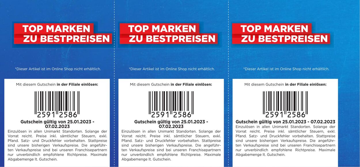 Prospekt Unimarkt 25.01.2023 - 07.02.2023