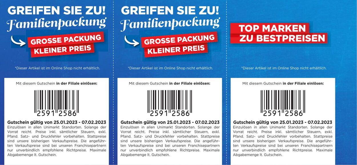 Prospekt Unimarkt 25.01.2023 - 07.02.2023