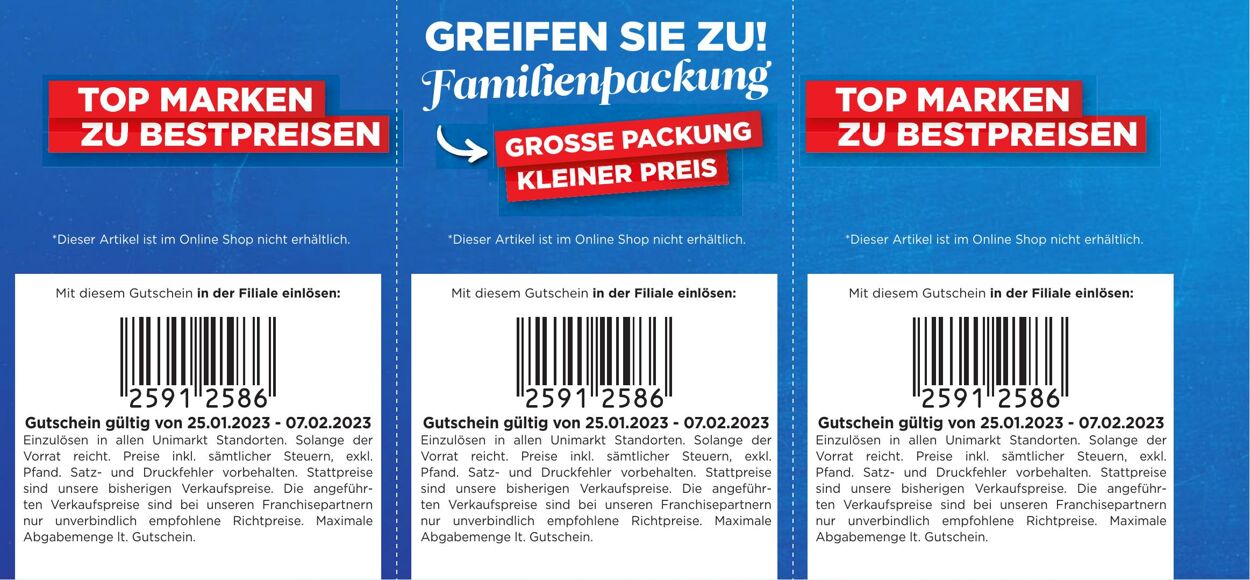 Prospekt Unimarkt 25.01.2023 - 07.02.2023