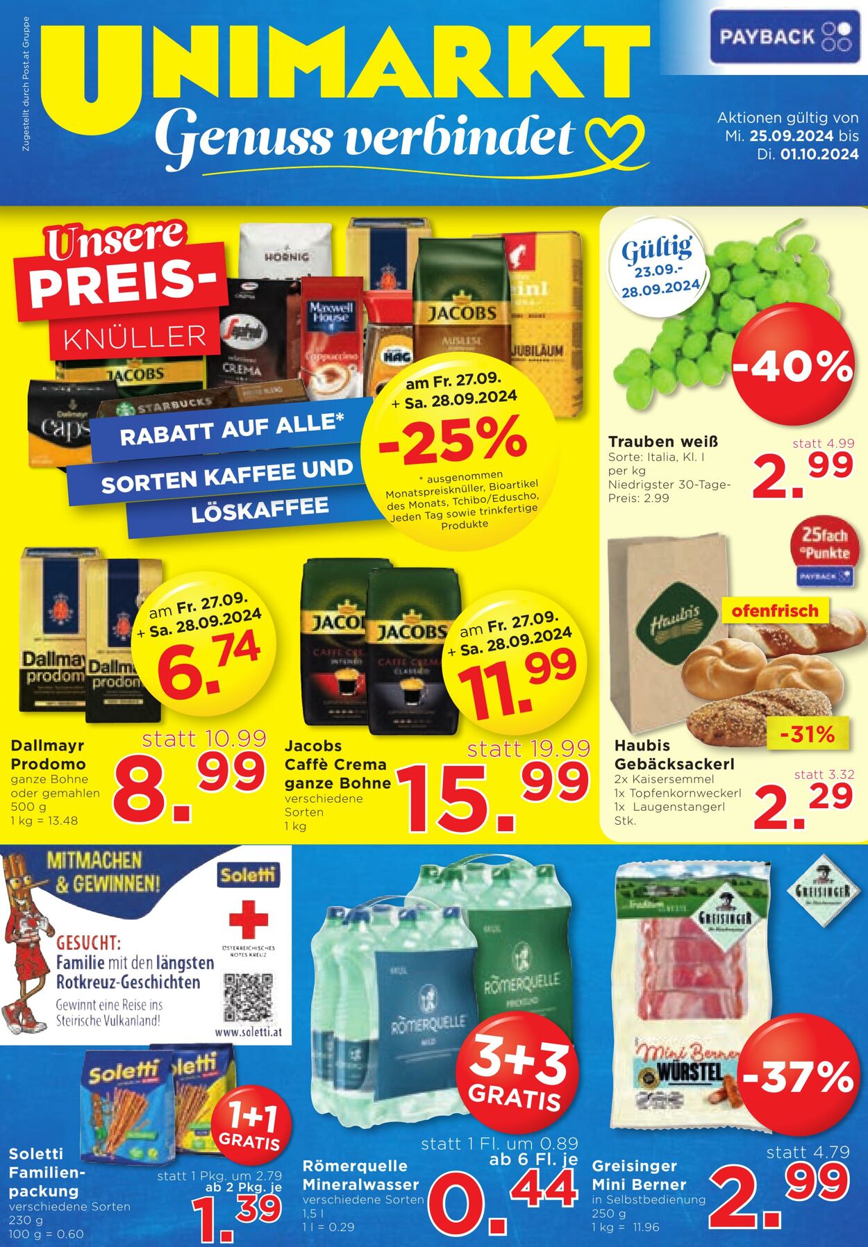 Prospekt Unimarkt 25.09.2024 - 01.10.2024