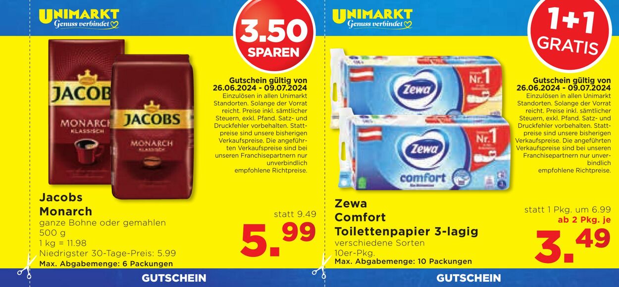 Prospekt Unimarkt 26.06.2024 - 09.07.2024