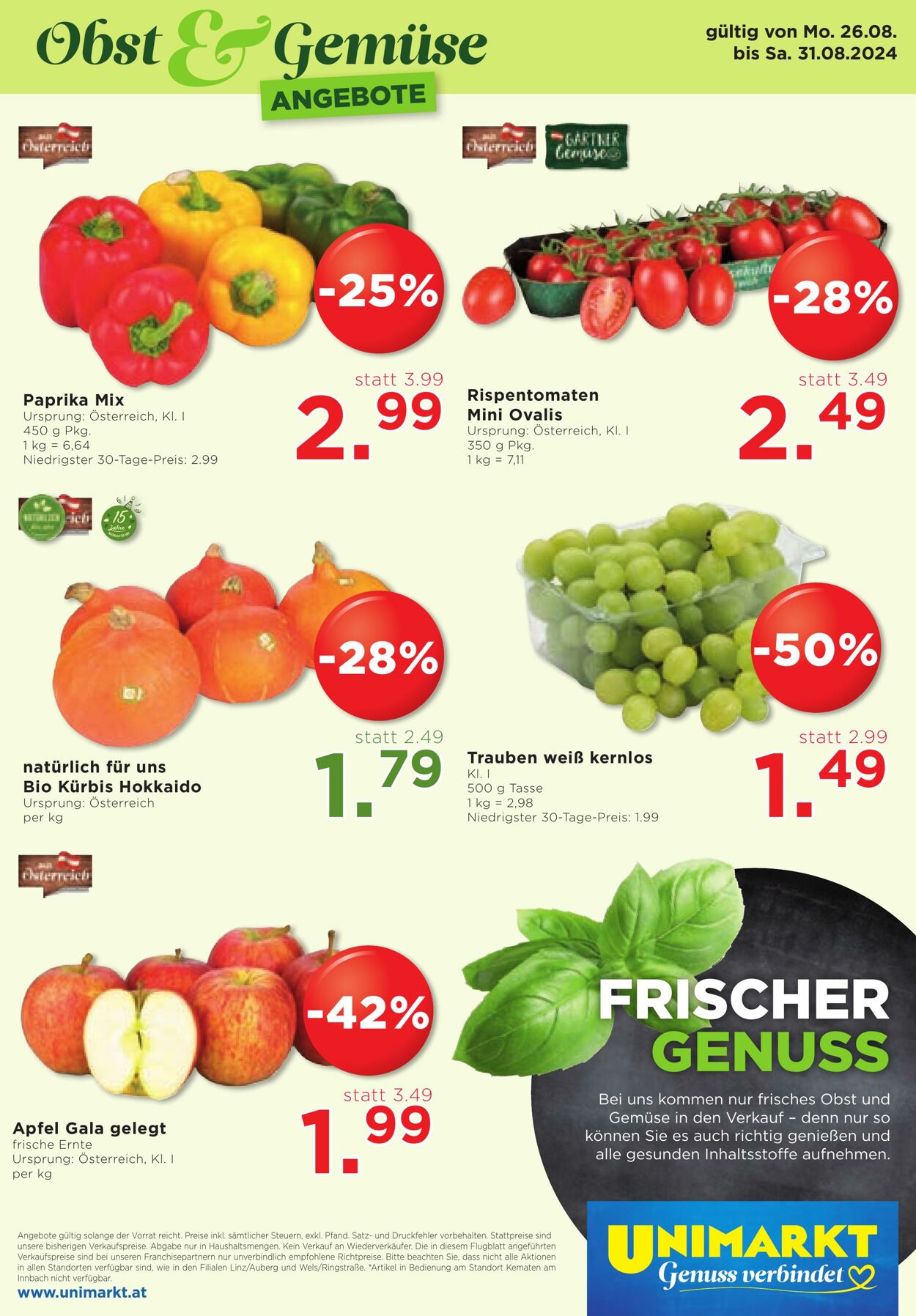 Prospekt Unimarkt 28.08.2024 - 03.09.2024