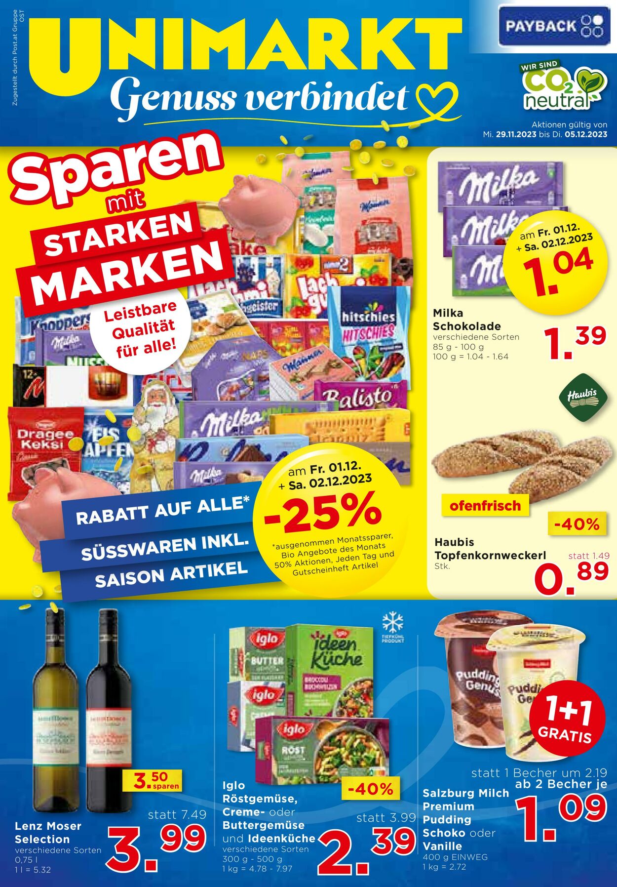 Prospekt Unimarkt 29.11.2023 - 05.12.2023