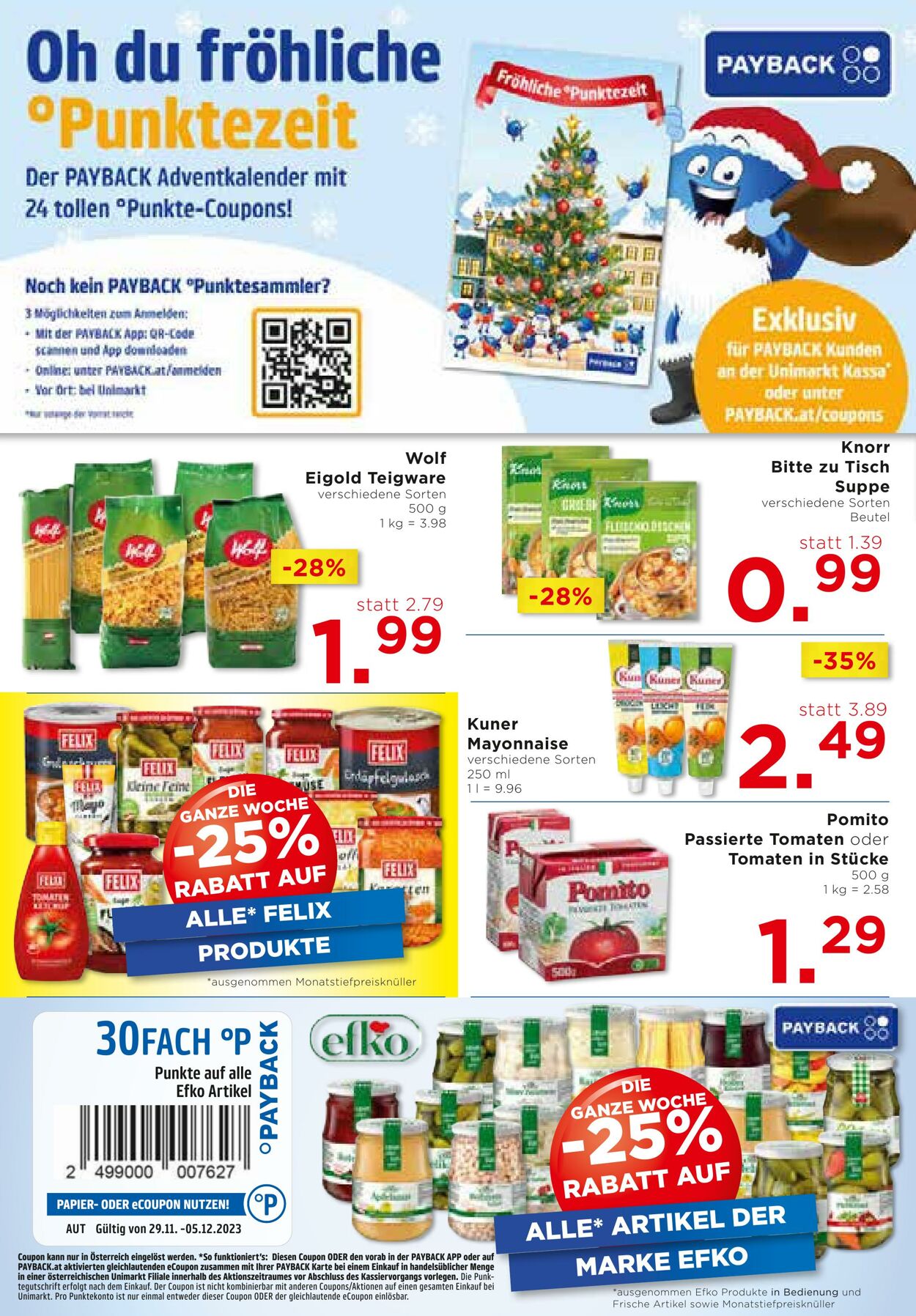 Prospekt Unimarkt 29.11.2023 - 05.12.2023