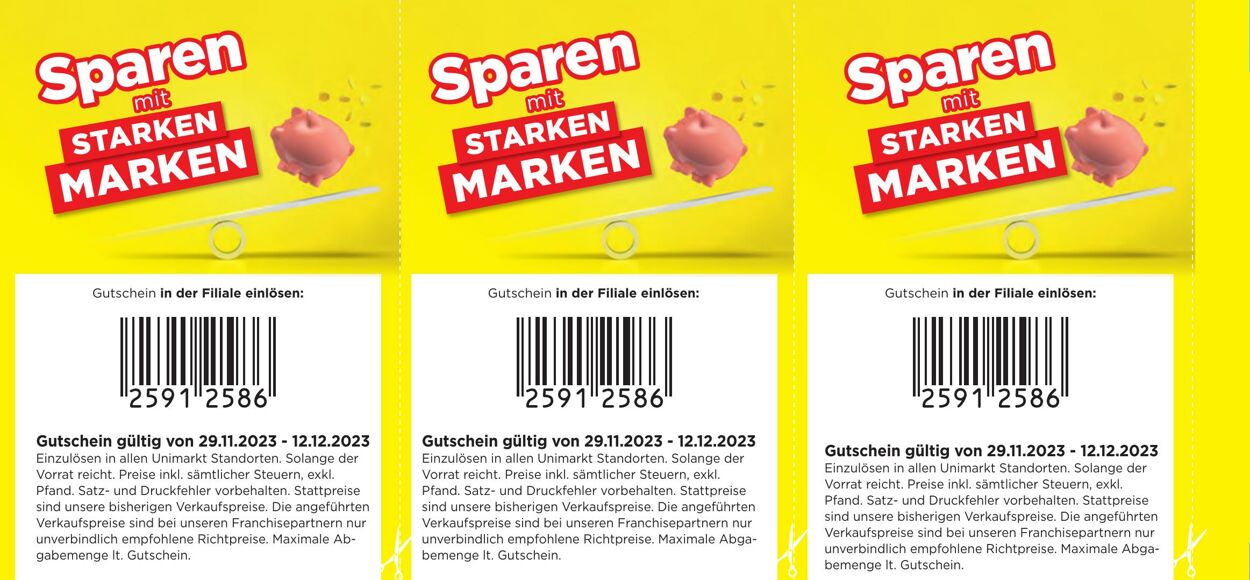 Prospekt Unimarkt 29.11.2023 - 12.12.2023