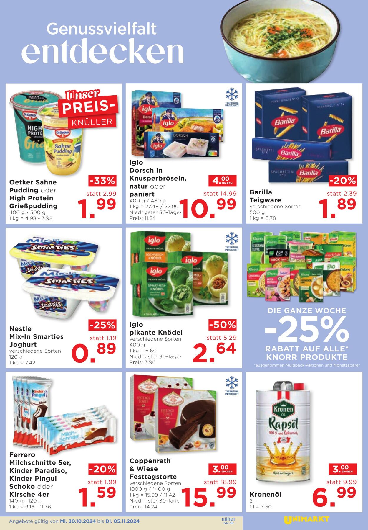 Prospekt Unimarkt 30.10.2024 - 05.11.2024