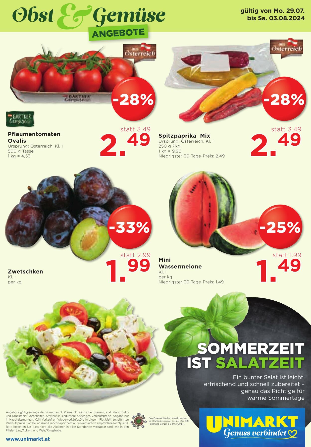 Prospekt Unimarkt 31.07.2024 - 06.08.2024