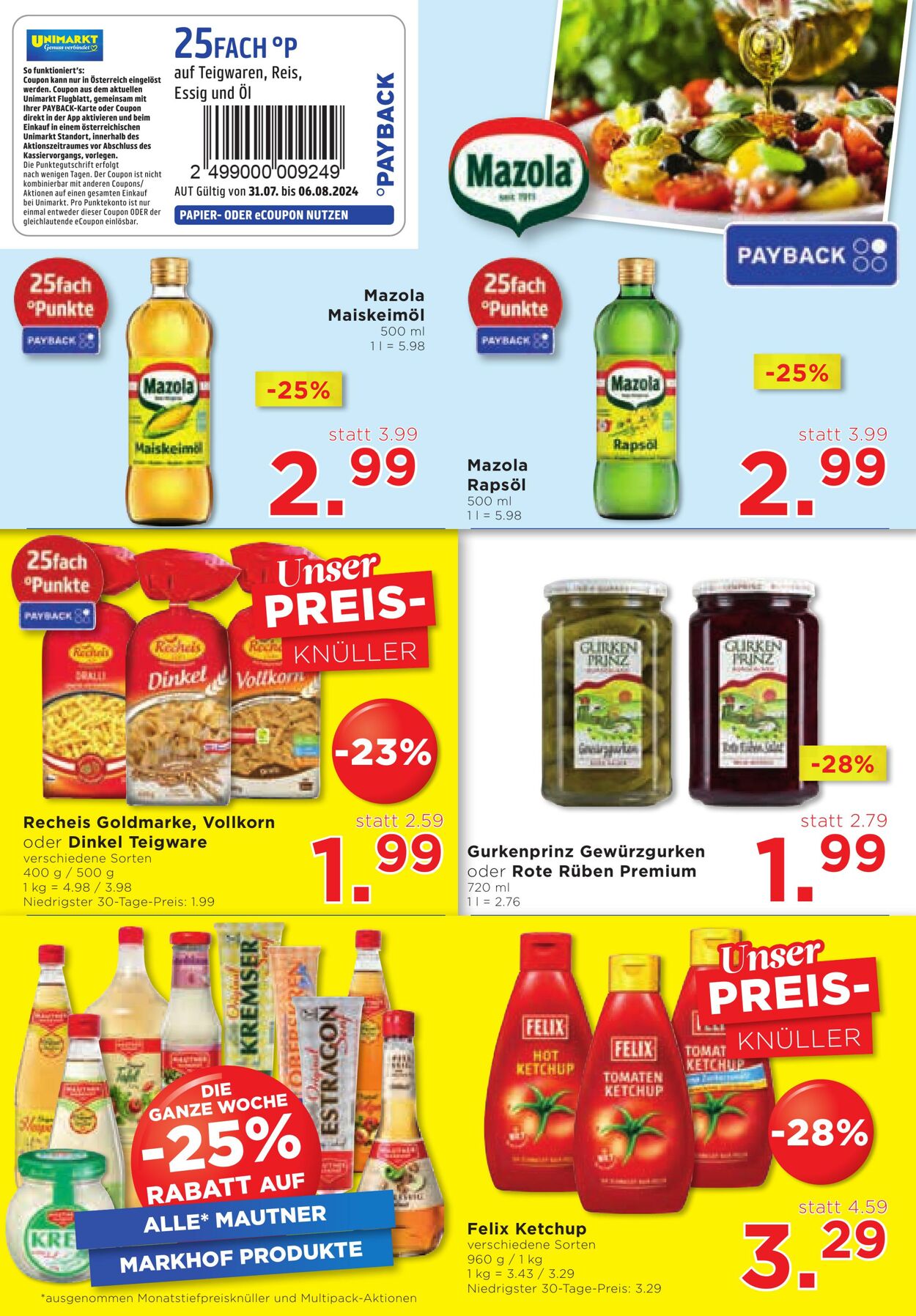 Prospekt Unimarkt 31.07.2024 - 06.08.2024