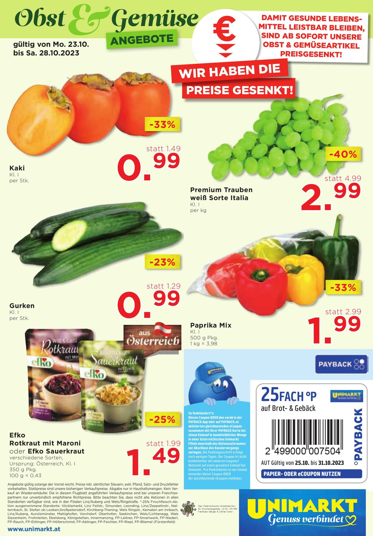 Prospekt Unimarkt 25.10.2023 - 31.10.2023