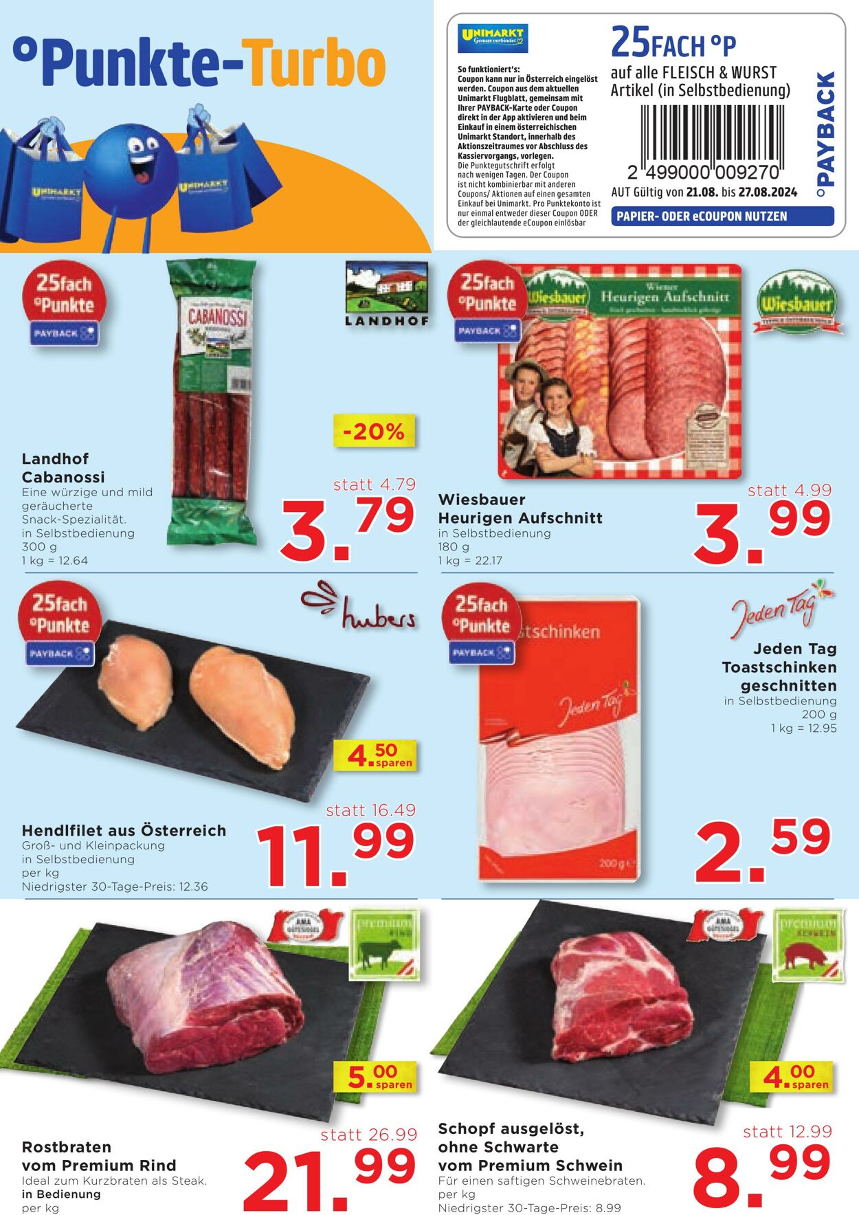 Prospekt Unimarkt 21.08.2024 - 27.08.2024