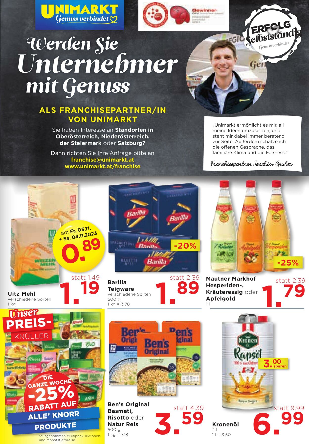 Prospekt Unimarkt 02.11.2023 - 07.11.2023