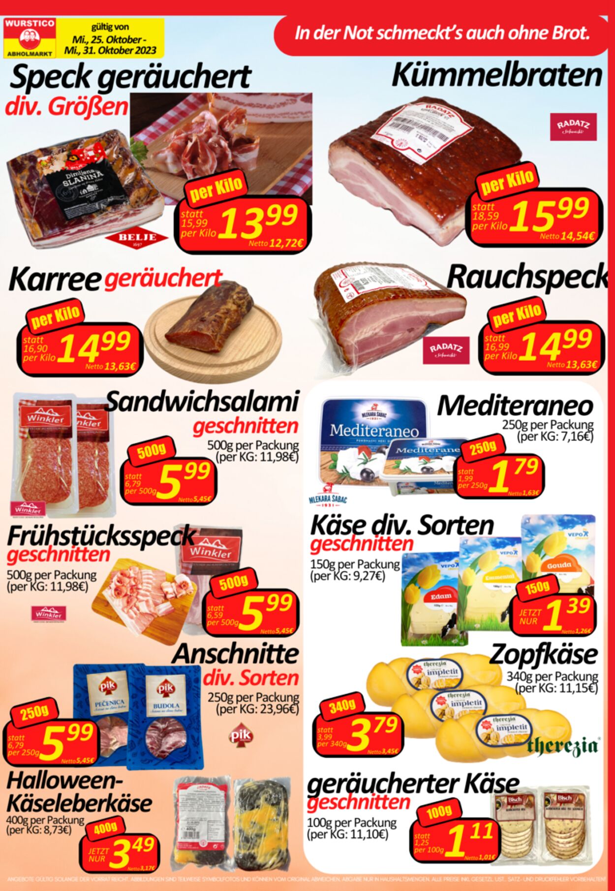 Prospekt Wurstico 25.10.2023 - 31.10.2023