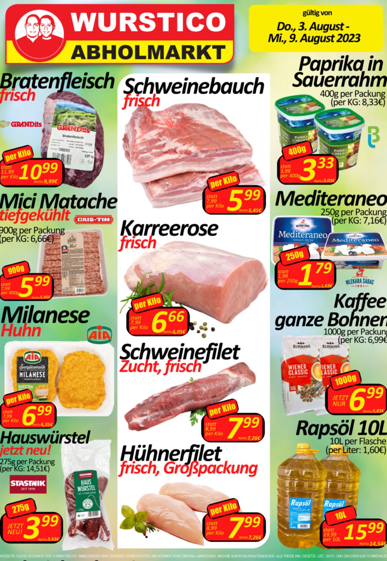 Prospekt Wurstico 03.08.2023 - 09.08.2023
