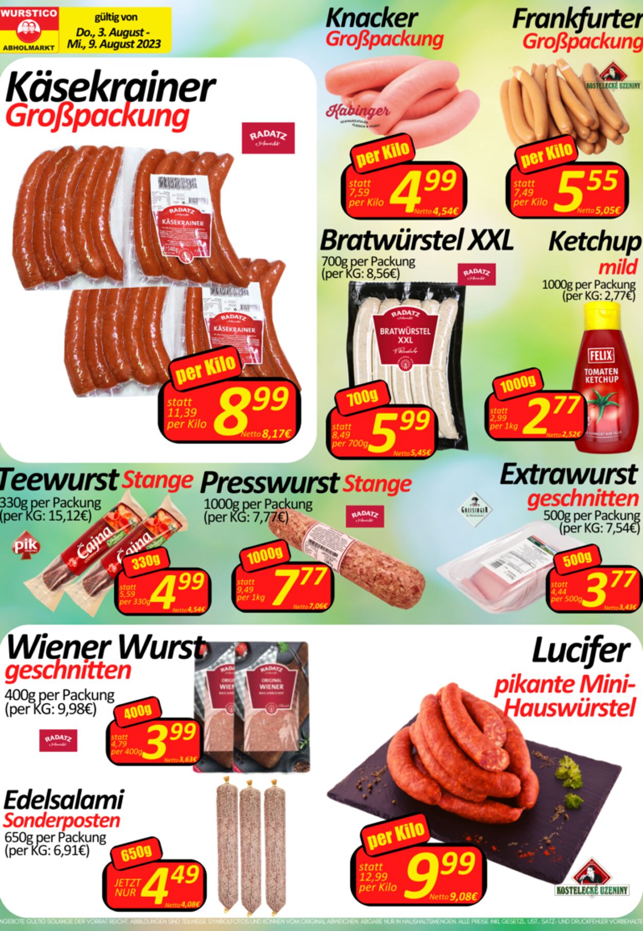 Prospekt Wurstico 03.08.2023 - 09.08.2023