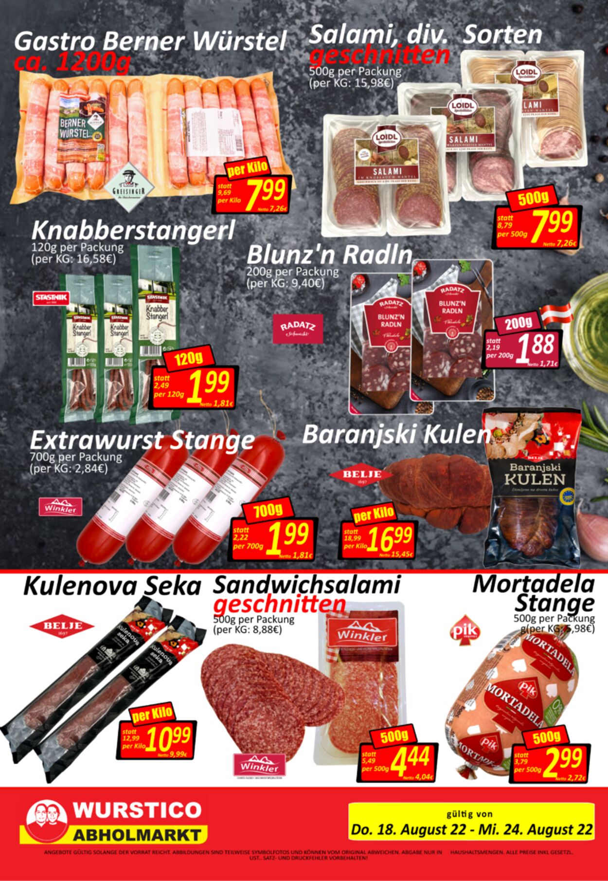 Prospekt Wurstico 25.08.2022 - 31.08.2022