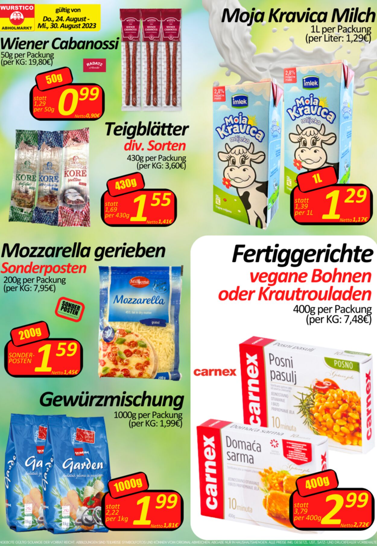 Prospekt Wurstico 24.08.2023 - 30.08.2023