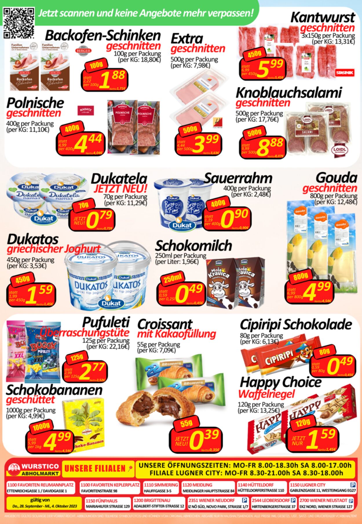 Prospekt Wurstico 28.09.2023 - 04.10.2023