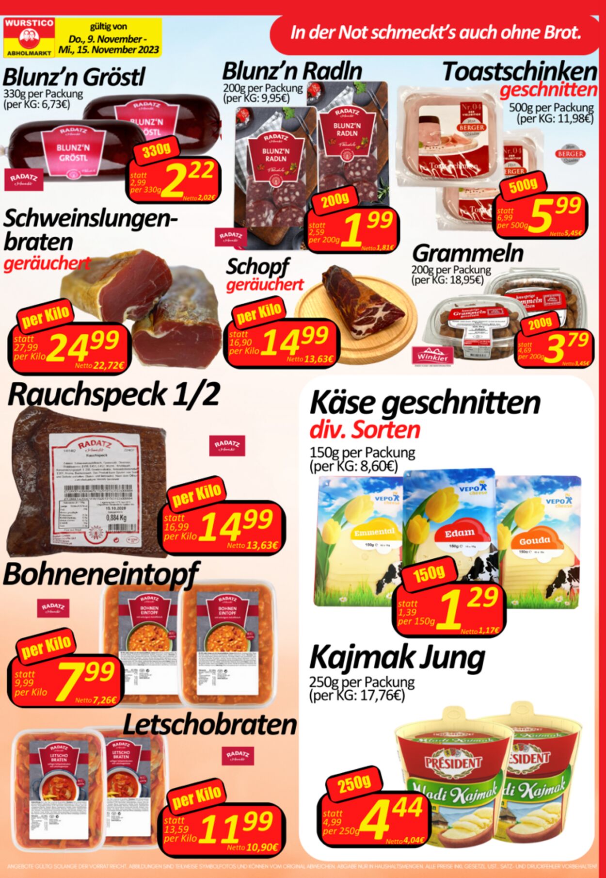 Prospekt Wurstico 09.11.2023 - 15.11.2023