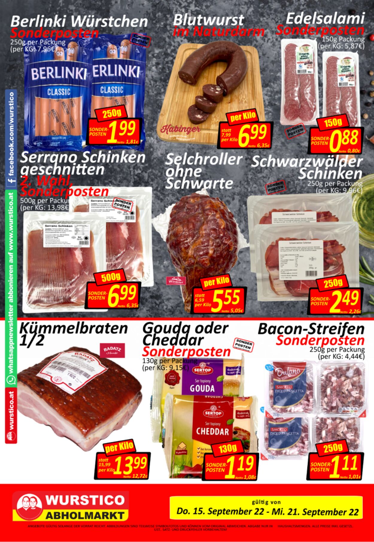 Prospekt Wurstico 15.09.2022 - 21.09.2022