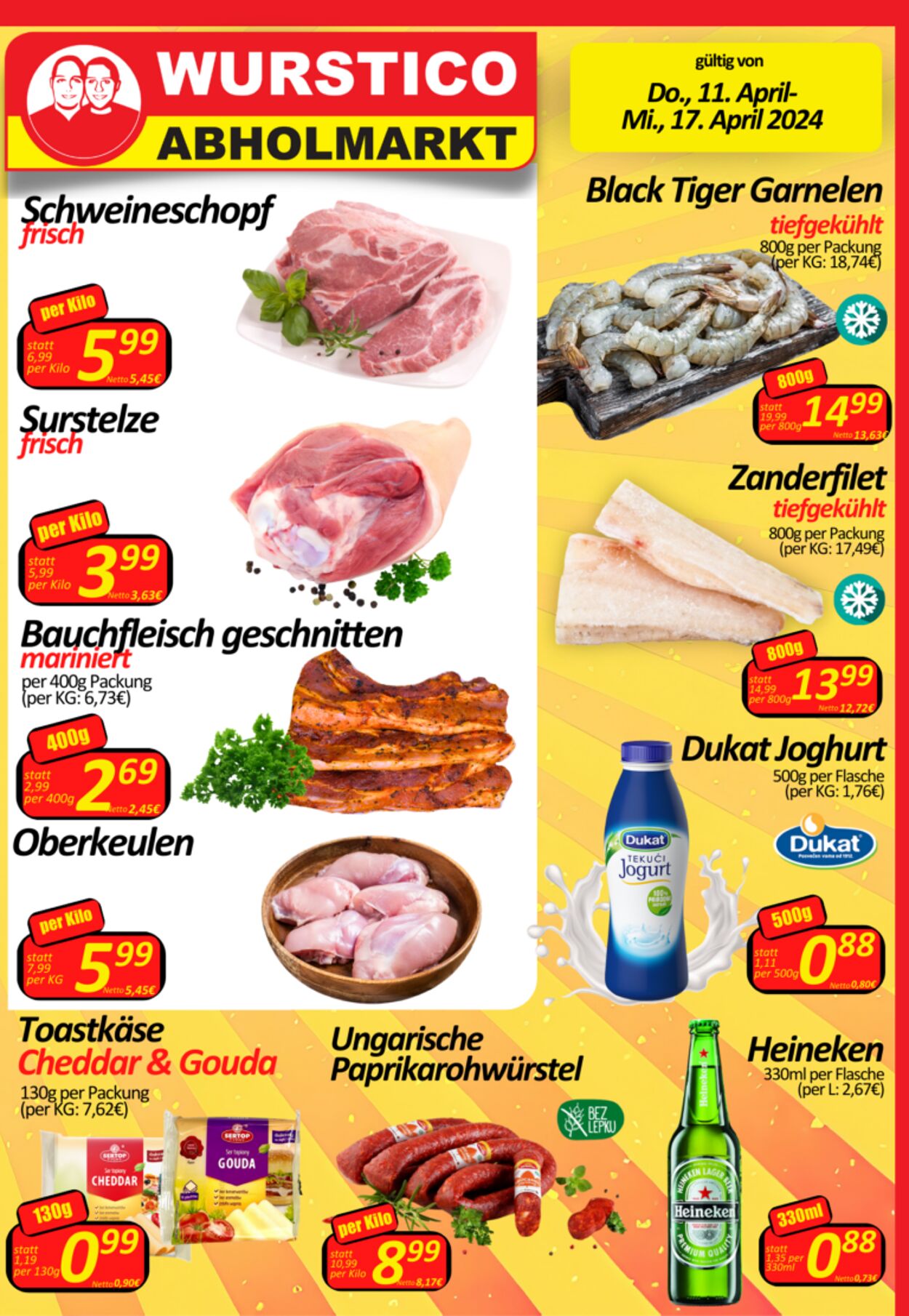 Prospekt Wurstico - Wurstico Abholmarkt – Wurst, Fleischwaren und mehr zu FabrikspreisenAktuelle Angebote bei Wurstico 11 Apr, 2024 - 17 Apr, 2024