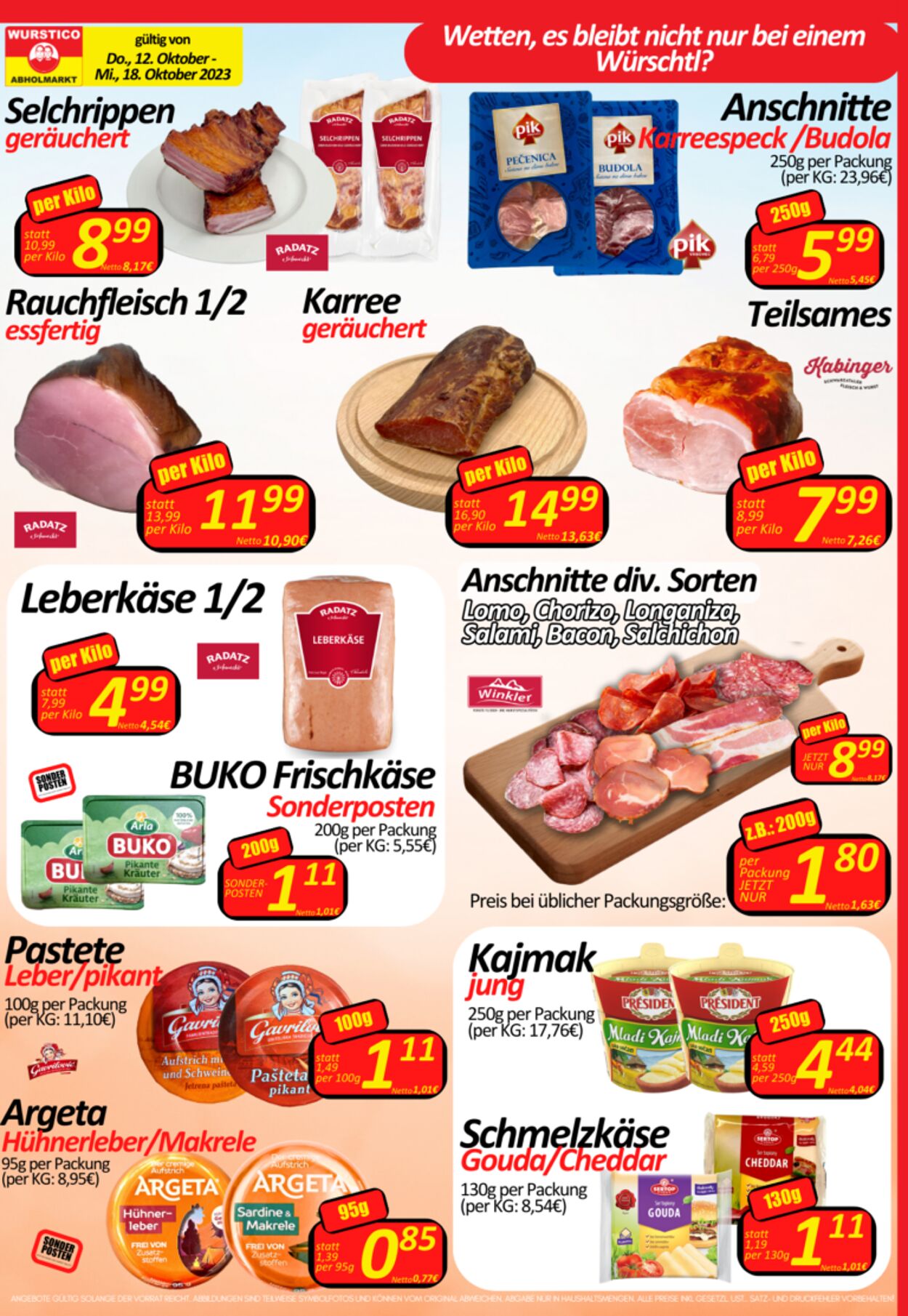 Prospekt Wurstico 12.10.2023 - 18.10.2023