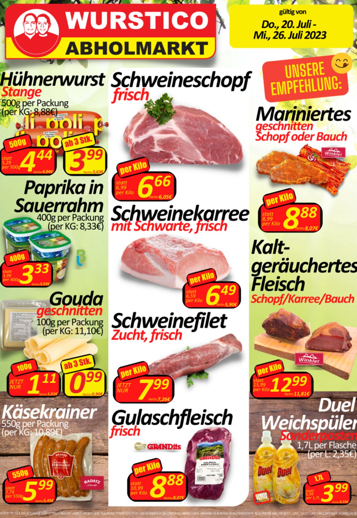 Prospekt Wurstico 27.07.2023 - 02.08.2023