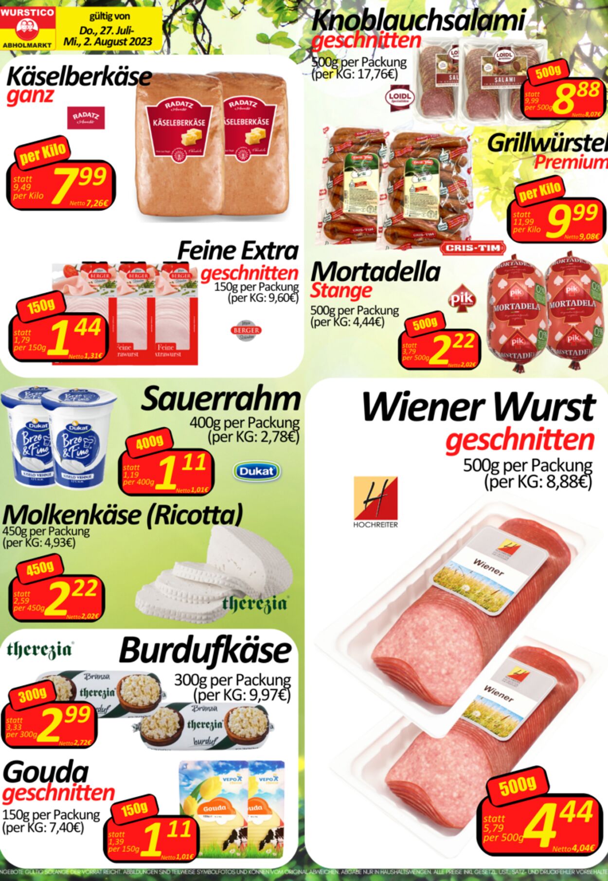 Prospekt Wurstico 27.07.2023 - 02.08.2023