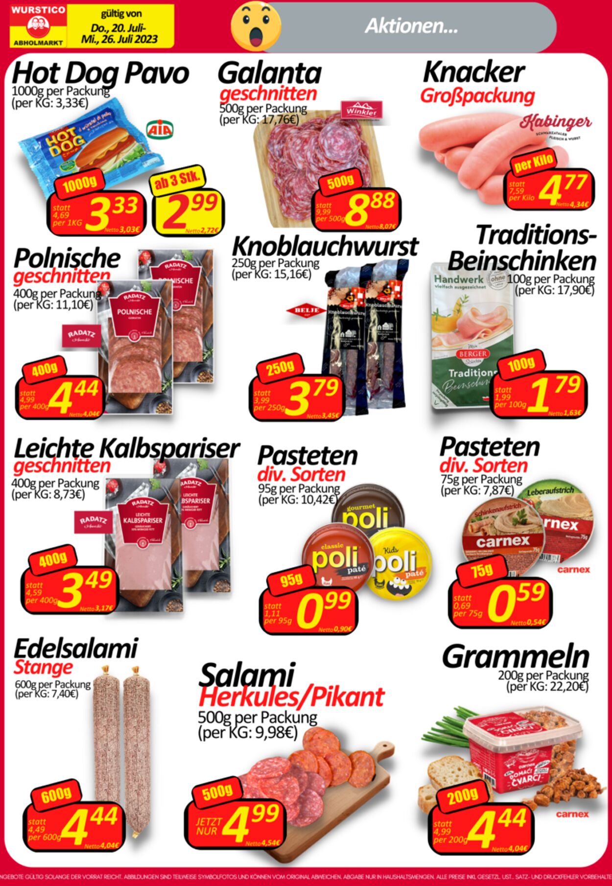 Prospekt Wurstico 27.07.2023 - 02.08.2023