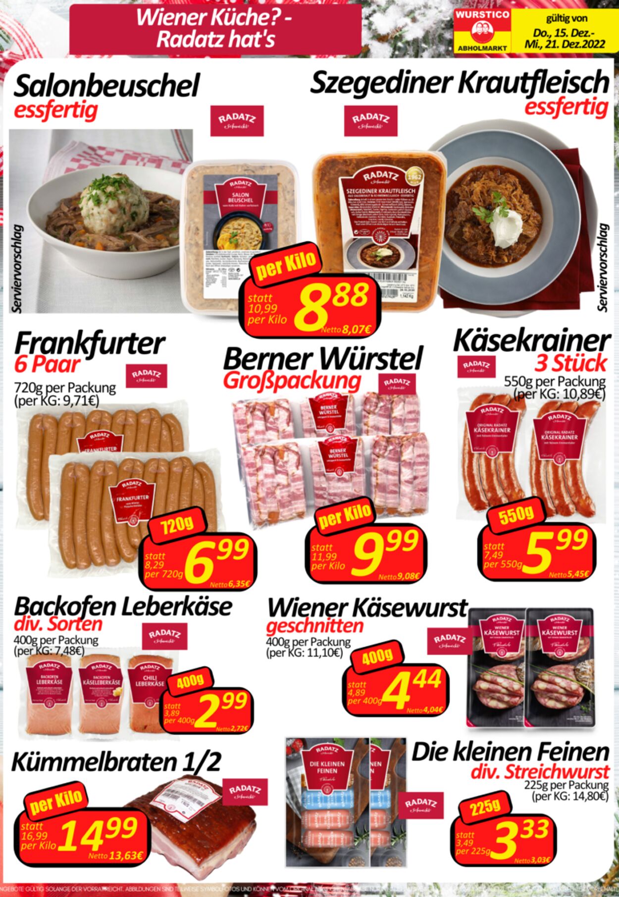 Prospekt Wurstico 15.12.2022 - 21.12.2022